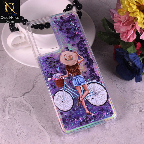 Infinix Note 11 Cover - Design4 - Trendy Heart Shape Moving Liquid Glitter Shine Soft Borders Case