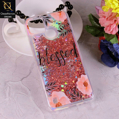 Realme C21Y Cover - Design5 - Trendy Heart Shape Moving Liquid Glitter Shine Soft Borders Case