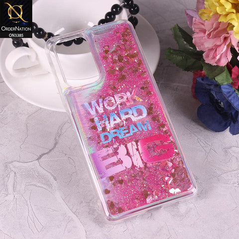 Xiaomi Redmi Note 10 Pro Max Cover - Design2 - Trendy Heart Shape Moving Liquid Glitter Shine Soft Borders Case