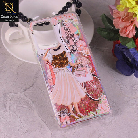 Xiaomi Redmi Note 10 Pro 4G Cover - Design3 - Trendy Heart Shape Moving Liquid Glitter Shine Soft Borders Case