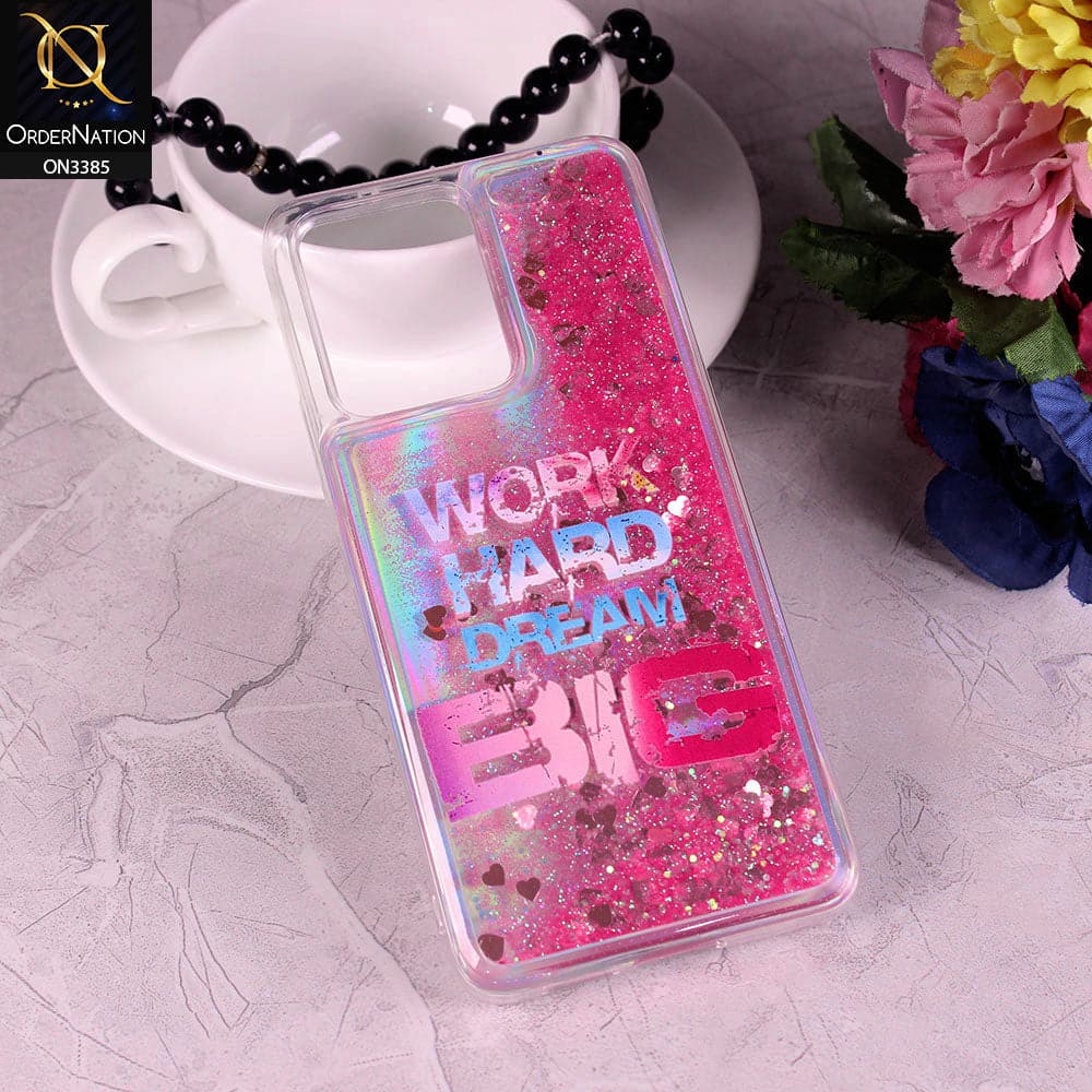 Vivo S12 Cover - Design2 - Trendy Heart Shape Moving Liquid Glitter Shine Soft Borders Case