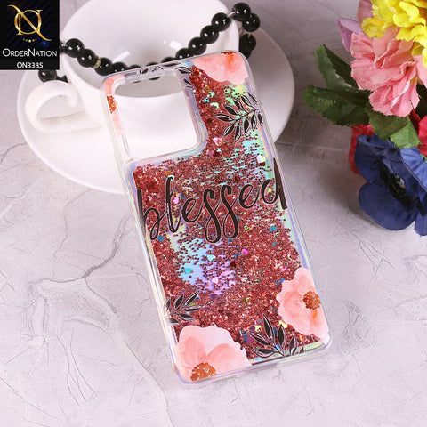 Vivo S12 Cover - Design5 - Trendy Heart Shape Moving Liquid Glitter Shine Soft Borders Case