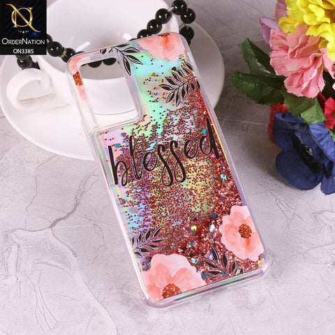 Vivo V23e Cover - Design5 - Trendy Heart Shape Moving Liquid Glitter Shine Soft Borders Case