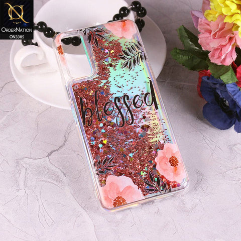Vivo Y20A Cover - Design5 - Trendy Heart Shape Moving Liquid Glitter Shine Soft Borders Case