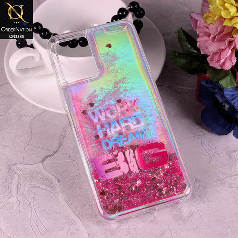 Vivo Y21s Cover - Design2 - Trendy Heart Shape Moving Liquid Glitter Shine Soft Borders Case