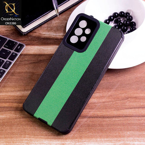 Samsung Galaxy A32 Cover - Black & Green - Soft Tpu Lining Case With Camera Protection