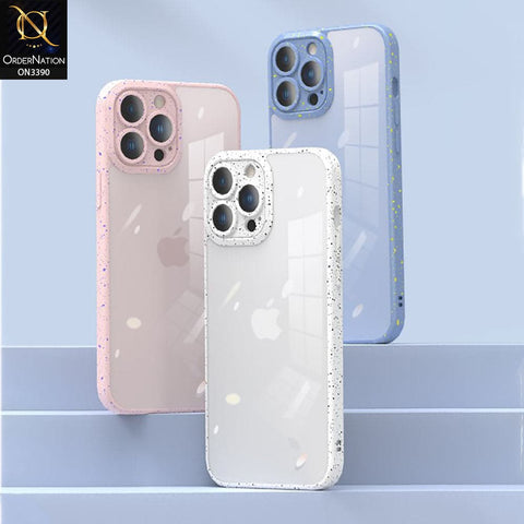 iPhone 12 Pro Max Cover - White - Splash Series Shockproof Transparent Hard Pc Back Soft Borders Camera Protection Case