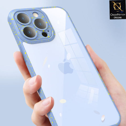 iPhone 13 Pro Max Cover - White - Splash Series Shockproof Transparent Hard Pc Back Soft Borders Camera Protection Case