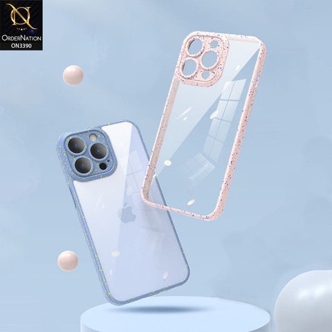 iPhone 13 Pro Max Cover - White - Splash Series Shockproof Transparent Hard Pc Back Soft Borders Camera Protection Case