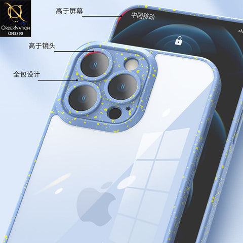 iPhone 12 Pro Max Cover - White - Splash Series Shockproof Transparent Hard Pc Back Soft Borders Camera Protection Case