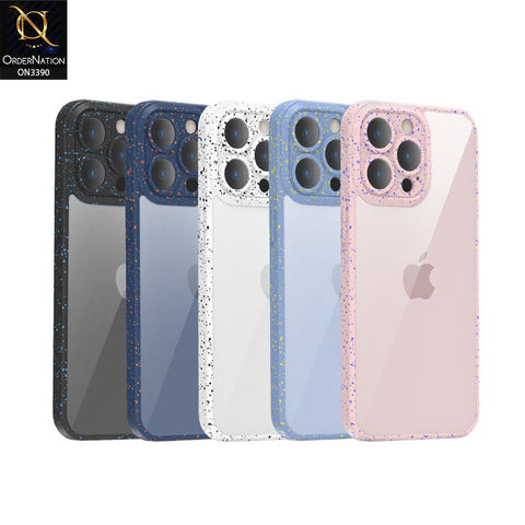 iPhone 13 Pro Max Cover - White - Splash Series Shockproof Transparent Hard Pc Back Soft Borders Camera Protection Case