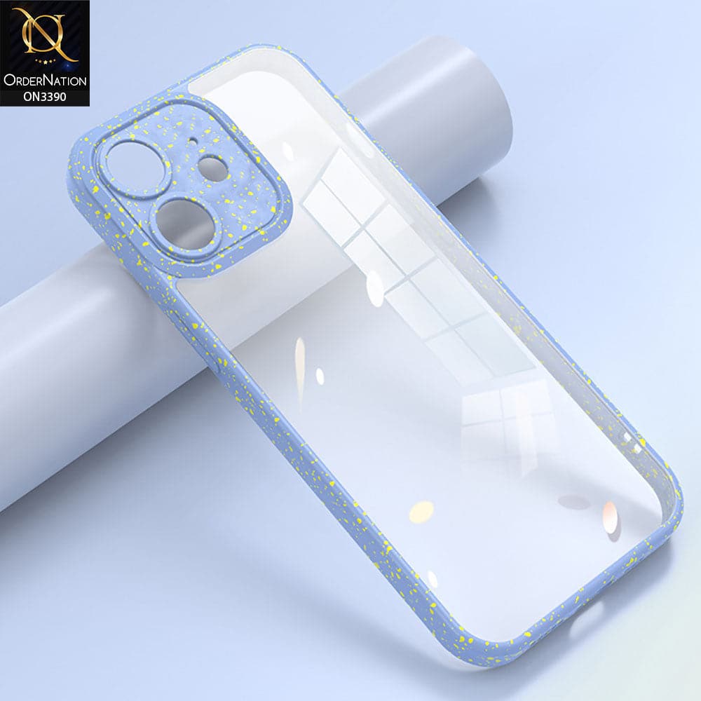 iPhone 12 Cover - Sierra Blue - Splash Series Shockproof Transparent Hard Pc Back Soft Borders Camera Protection Case