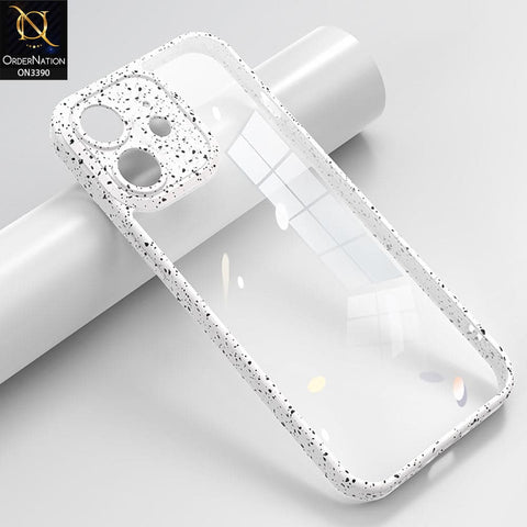 iPhone 12 Cover - White - Splash Series Shockproof Transparent Hard Pc Back Soft Borders Camera Protection Case
