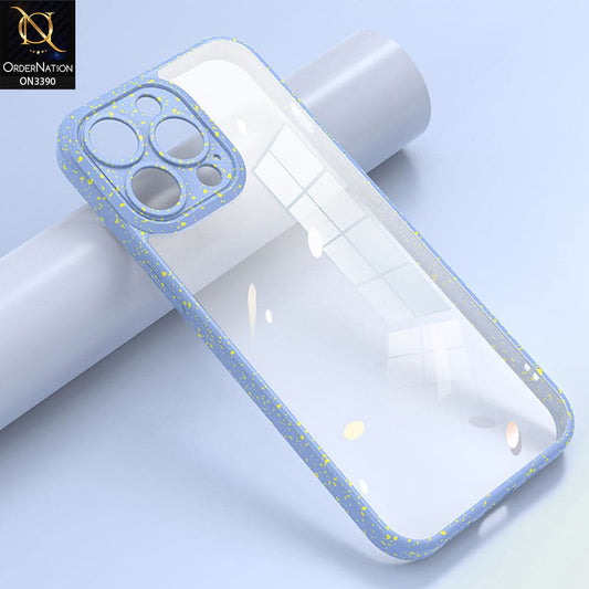 iPhone 12 Pro Cover - Sierra Blue - Splash Series Shockproof Transparent Hard Pc Back Soft Borders Camera Protection Case