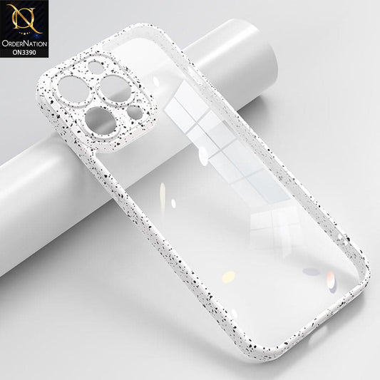 iPhone 12 Pro Cover - White - Splash Series Shockproof Transparent Hard Pc Back Soft Borders Camera Protection Case