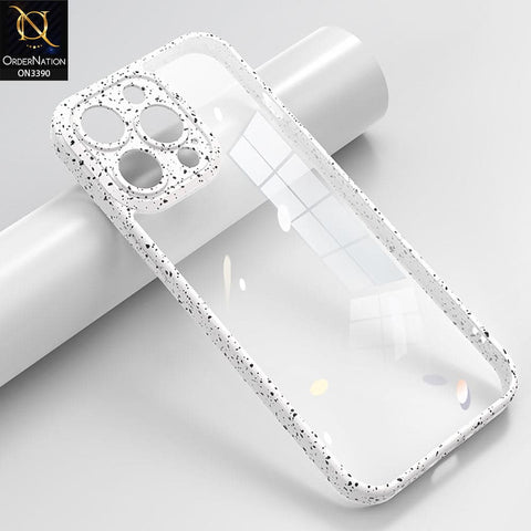 iPhone 12 Pro Max Cover - White - Splash Series Shockproof Transparent Hard Pc Back Soft Borders Camera Protection Case