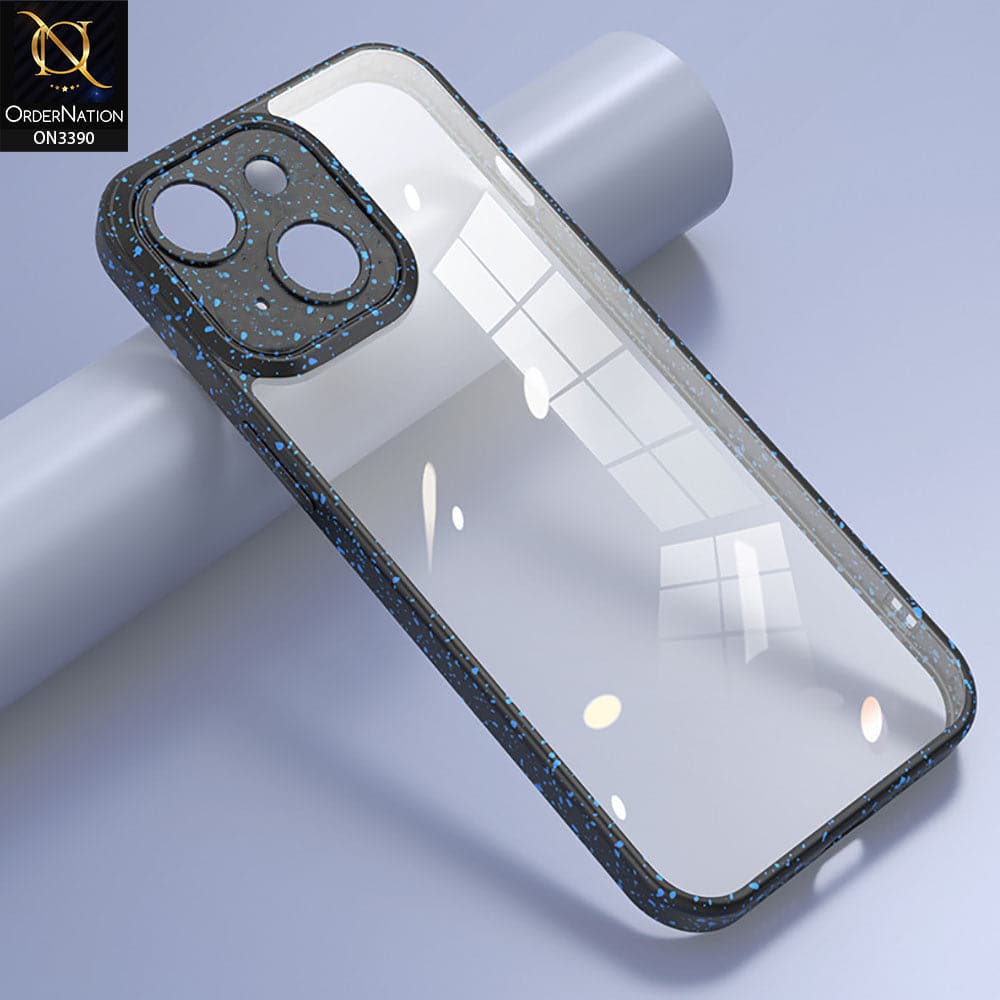 iPhone 13 Cover - Black - Splash Series Shockproof Transparent Hard Pc Back Soft Borders Camera Protection Case