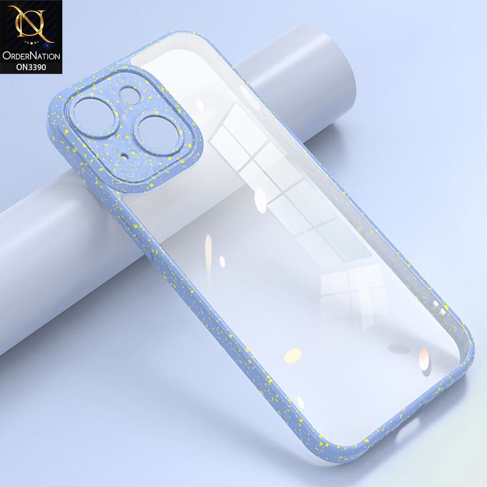 iPhone 13 Cover - Sierra Blue - Splash Series Shockproof Transparent Hard Pc Back Soft Borders Camera Protection Case