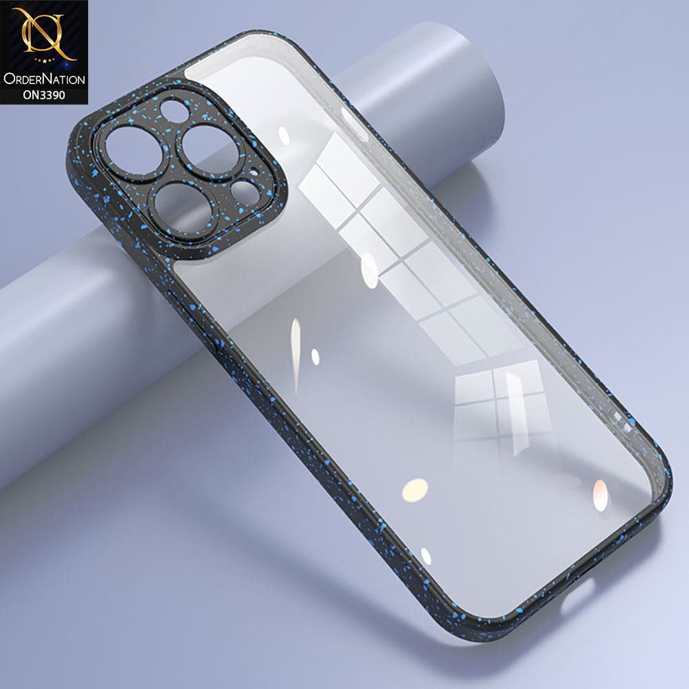 iPhone 13 Pro Max Cover - Black - Splash Series Shockproof Transparent Hard Pc Back Soft Borders Camera Protection Case