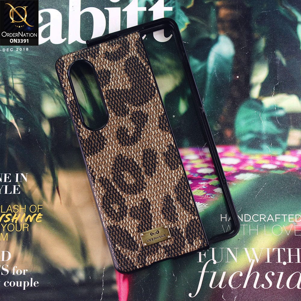 Samsung Galaxy Z Fold 3 5G Cover - Design 1 - Keephone Acid Series Premium Leather TPU Soft Protection Case