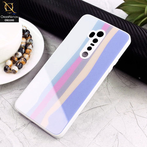 OnePlus 7T Pro Cover - Gray - New Infinity Rainbow Series Back tempered Glass Soft Borders Case With Camera Protection