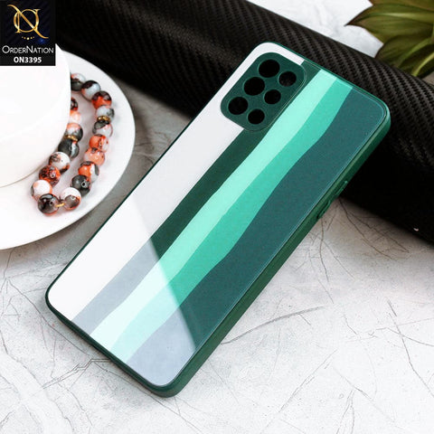 OnePlus 8T Cover - Green - New Infinity Rainbow Series Back tempered Glass Soft Borders Case With Camera Protection