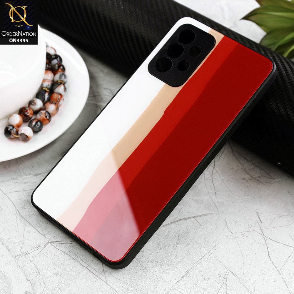 Samsung Galaxy A72 Cover - White - New Infinity Rainbow Series Back tempered Glass Soft Borders Case With Camera Protection