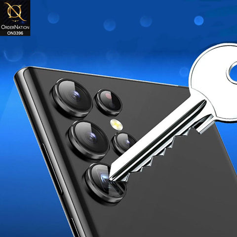 Samsung Galaxy S22 Ultra 5G Camera Protector - Golden - Metal Ring Camera Glass Protector