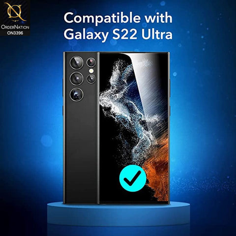 Samsung Galaxy S22 Ultra 5G Camera Protector - Golden - Metal Ring Camera Glass Protector