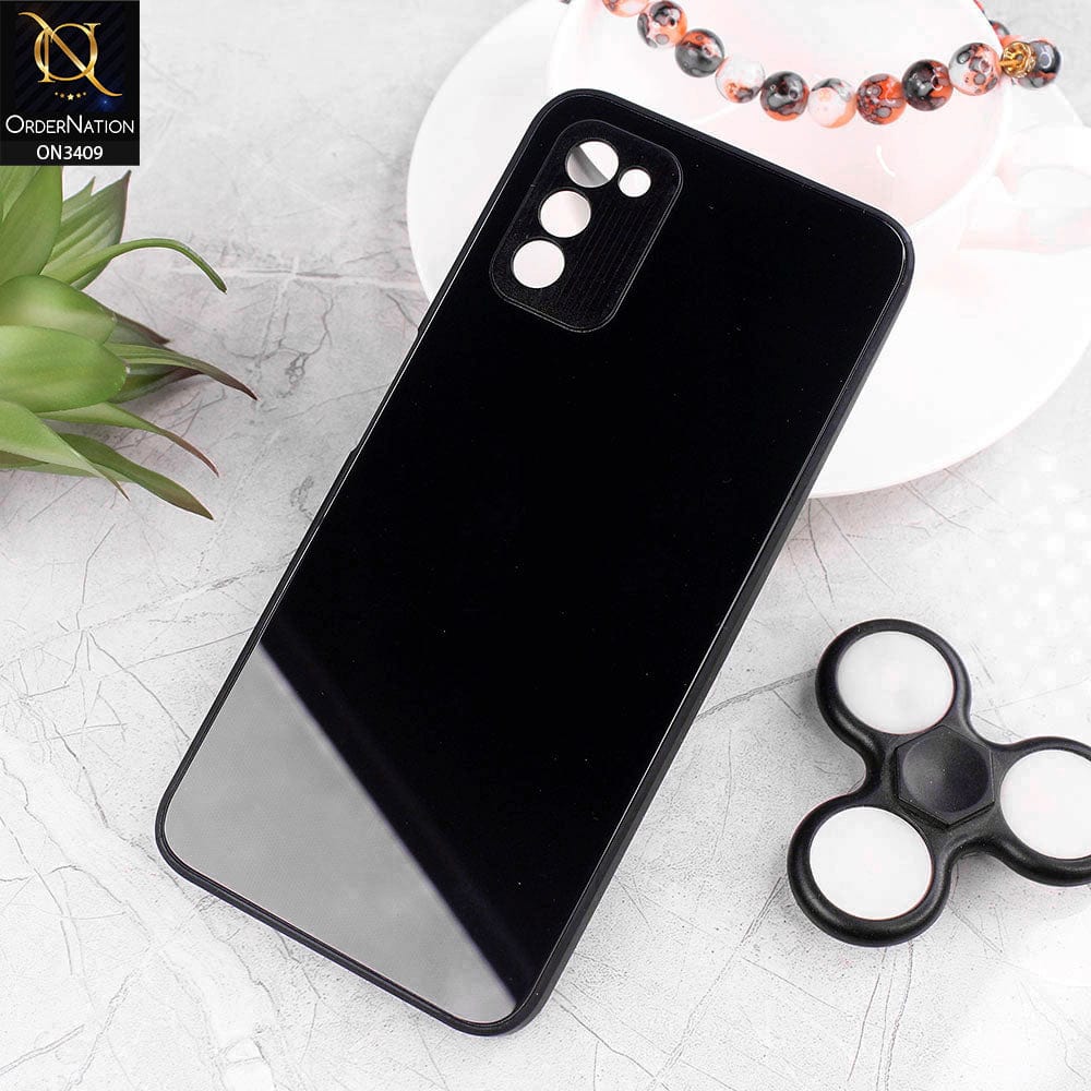 Samsung Galaxy M02s Cover - Black - New Glossy Shine Soft Borders Camera Protection Back Case