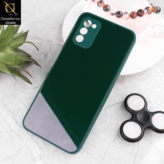 Samsung Galaxy A03s Cover - Dark Green - New Glossy Shine Soft Borders Camera Protection Back Case