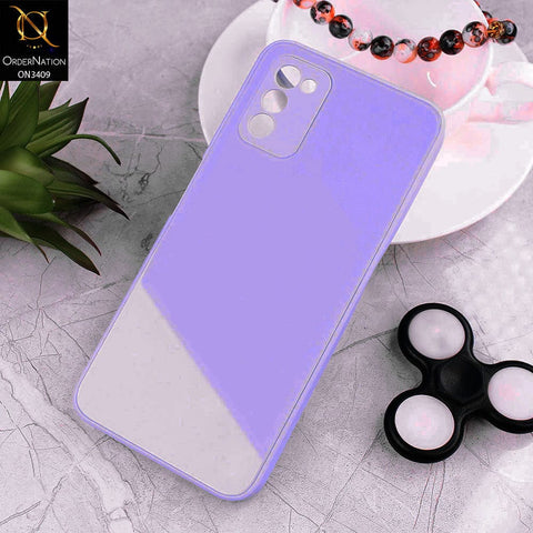 Samsung Galaxy A02s Cover - Purple - New Glossy Shine Soft Borders Camera Protection Back Case