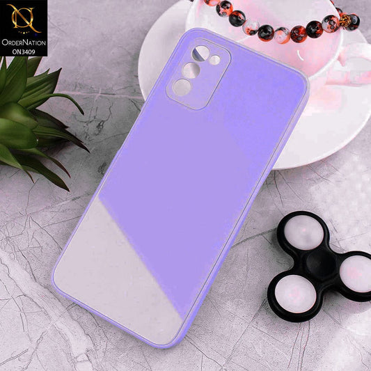 Samsung Galaxy A03s Cover - Purple - New Glossy Shine Soft Borders Camera Protection Back Case