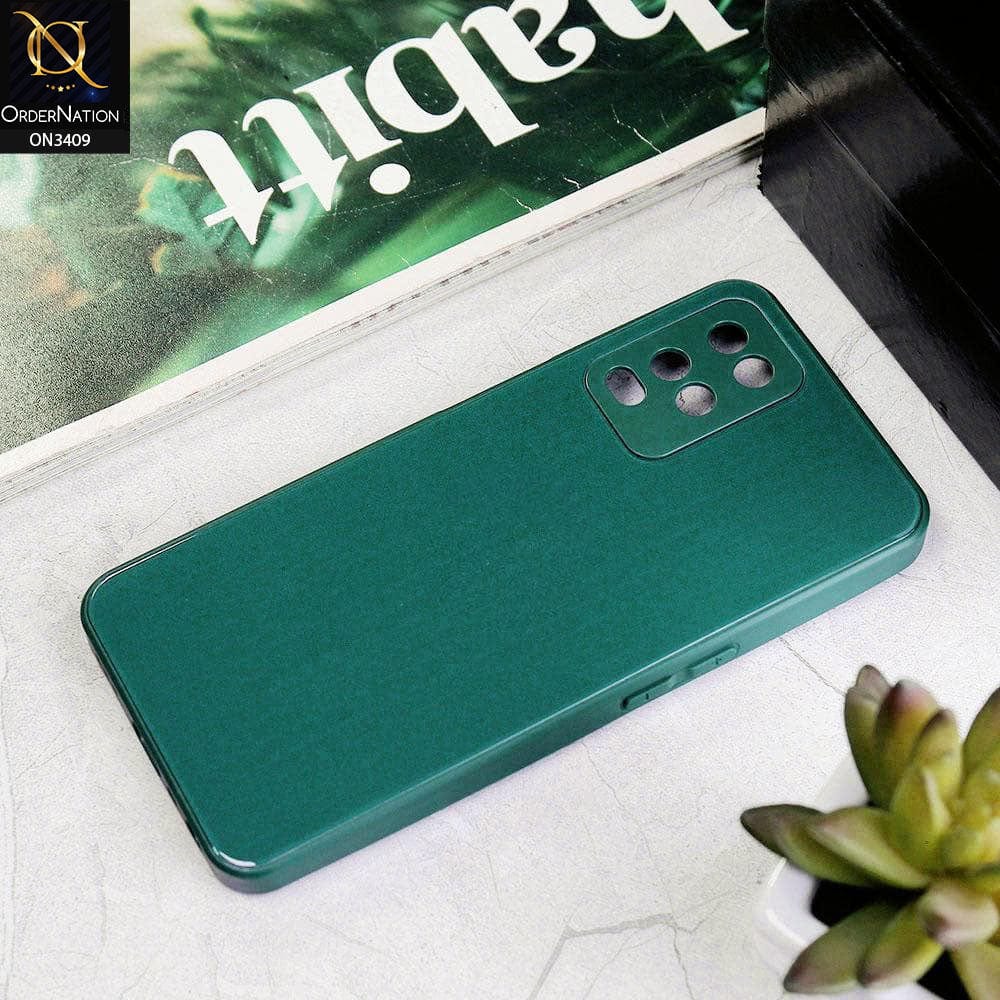 Oppo A54 4G Cover - Green - New Glossy Shine Soft Borders Camera Protection Back Case
