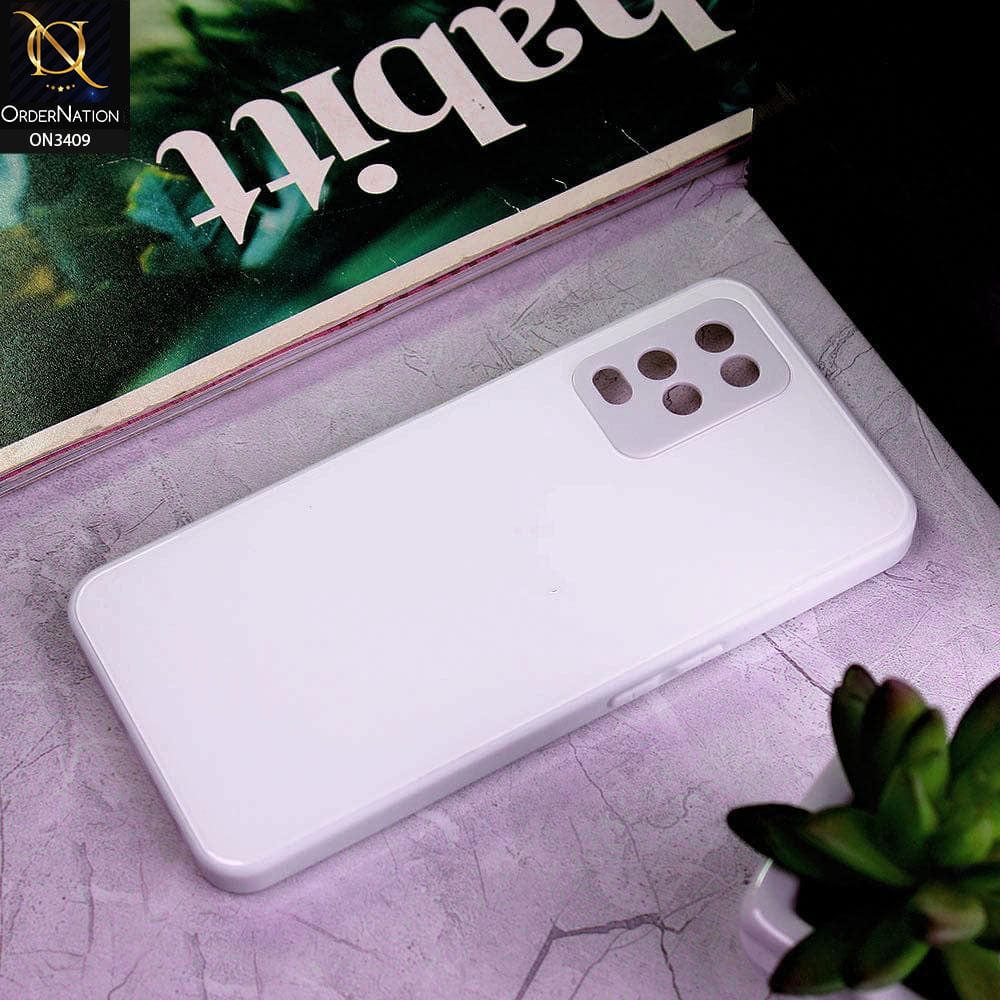 Oppo A54 4G Cover - White - New Glossy Shine Soft Borders Camera Protection Back Case