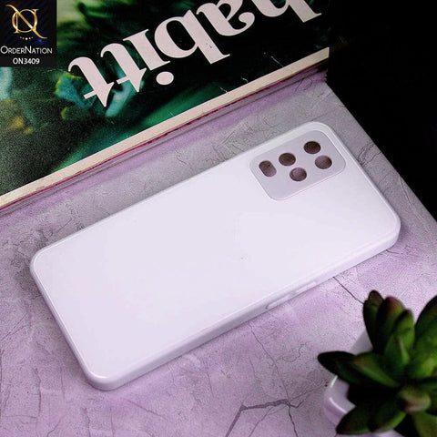Oppo A54 4G Cover - White - New Glossy Shine Soft Borders Camera Protection Back Case