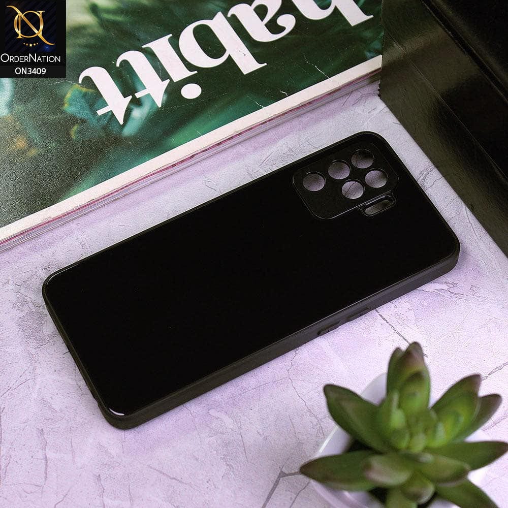 Oppo F19 Pro Cover - Black - New Glossy Shine Soft Borders Camera Protection Back Case
