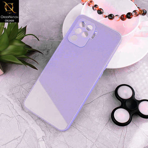 Oppo F19 Pro Cover - Purple - New Glossy Shine Soft Borders Camera Protection Back Case