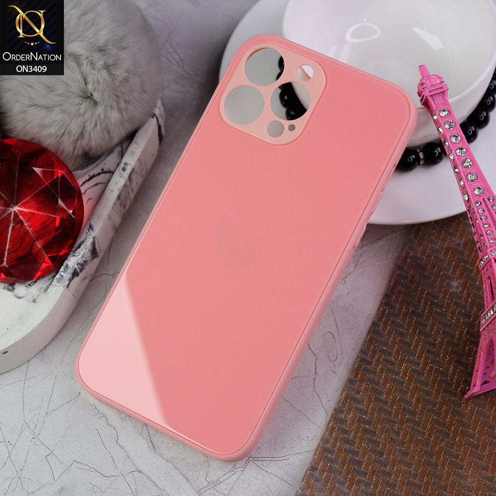 iPhone 13 Pro Cover - Peach - New Glossy Shine Soft Borders Camera Protection Back Case