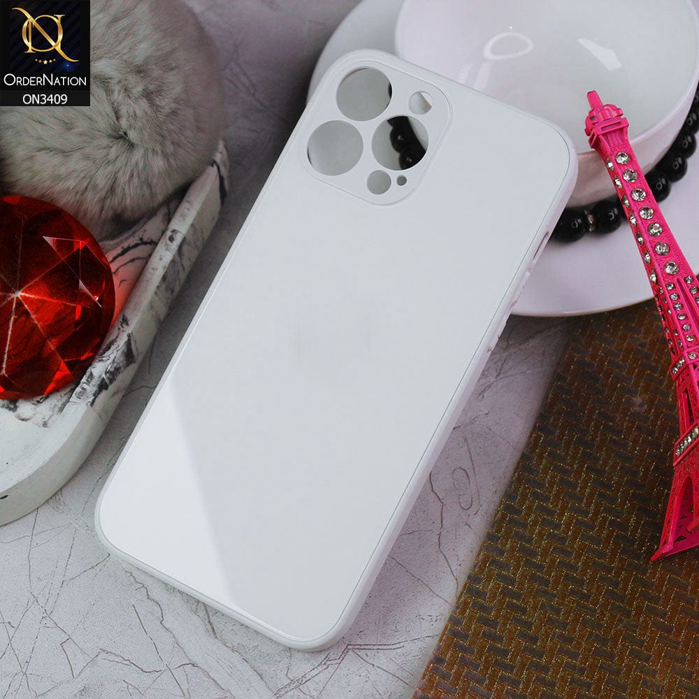 iPhone 13 Pro Cover - White - New Glossy Shine Soft Borders Camera Protection Back Case