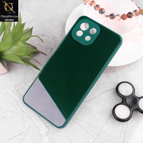 Xiaomi Mi 11 Lite Cover - Dark Green - New Glossy Shine Soft Borders Camera Protection Back Case