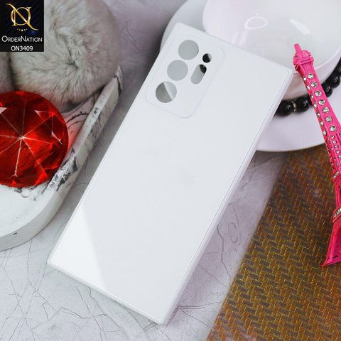 Samsung Galaxy Note 20 Ultra Cover - White - New Glossy Shine Soft Borders Camera Protection Back Case