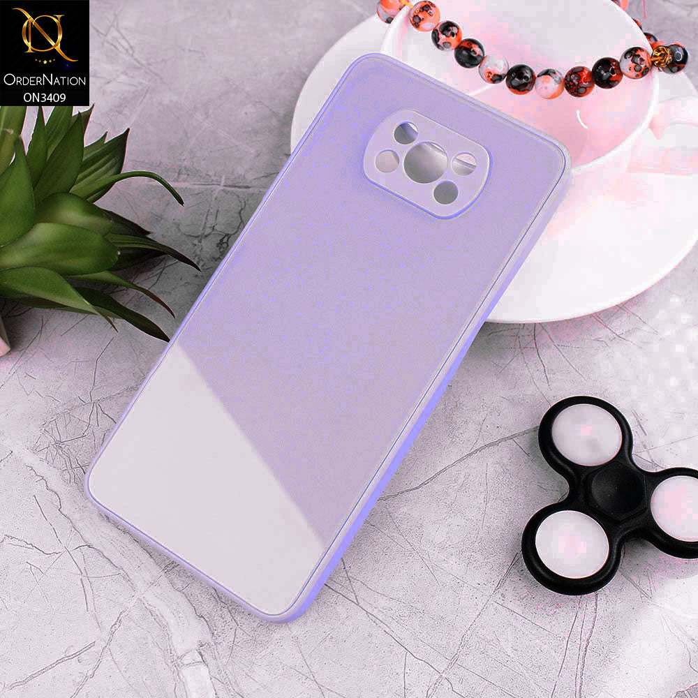 Xiaomi Poco X3 Pro Cover - Purple - New Glossy Shine Soft Borders Camera Protection Back Case