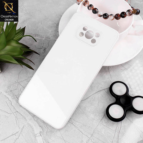 Xiaomi Poco X3 Cover - White - New Glossy Shine Soft Borders Camera Protection Back Case