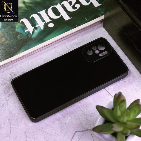 Xiaomi Redmi Note 10S Cover - Black - New Glossy Shine Soft Borders Camera Protection Back Case