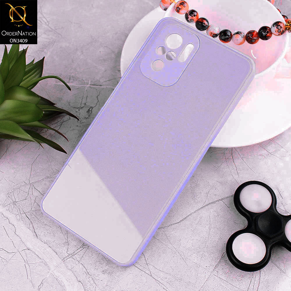 Xiaomi Redmi Note 10S Cover - Purple - New Glossy Shine Soft Borders Camera Protection Back Case
