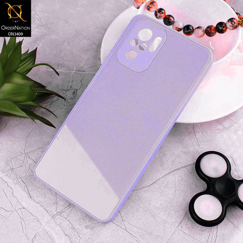 Xiaomi Redmi Note 10S Cover - Purple - New Glossy Shine Soft Borders Camera Protection Back Case