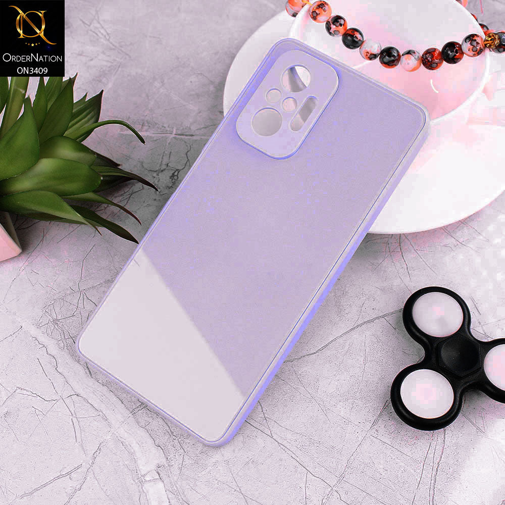 Xiaomi Redmi Note 10 Pro 4G Cover - Purple - New Glossy Shine Soft Borders Camera Protection Back Case