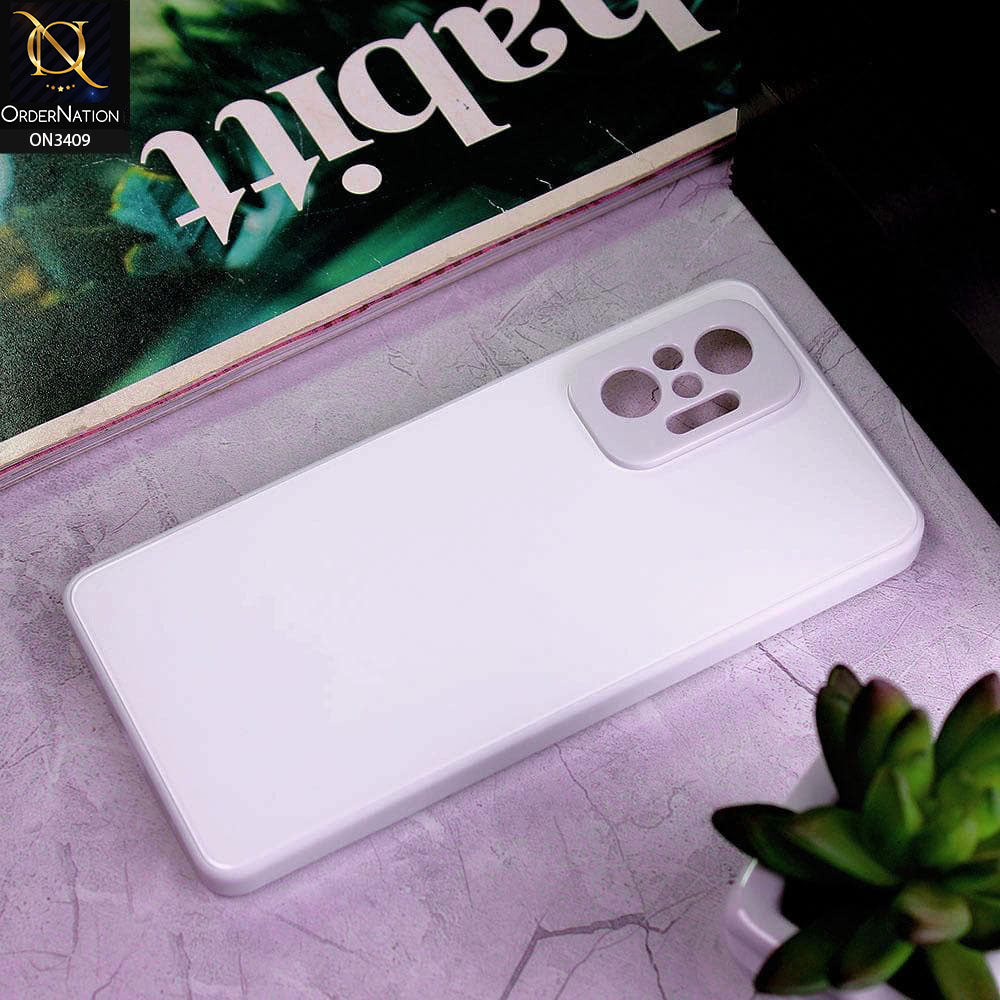 Xiaomi Redmi Note 10 Pro Max Cover - White - New Glossy Shine Soft Borders Camera Protection Back Case