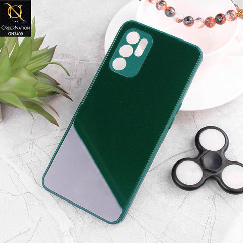 Oppo Reno 6 Cover - Dark Green - New Glossy Shine Soft Borders Camera Protection Back Case